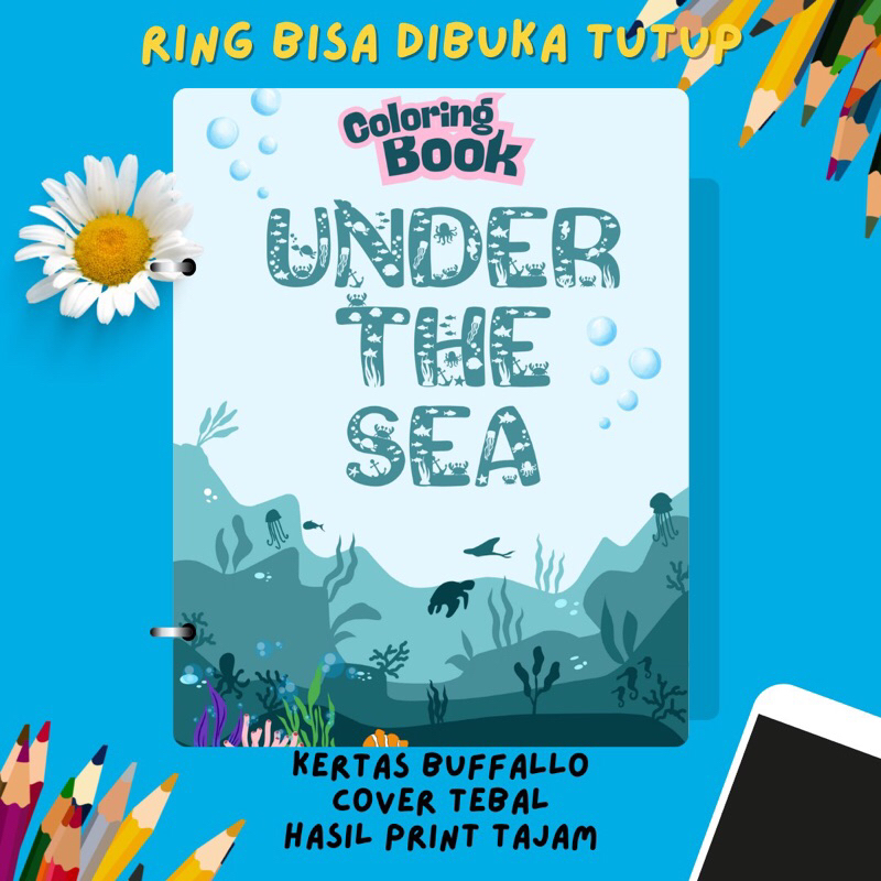 

Buku Fisik Mewarnai - Under the Sea untuk anak 13 halaman