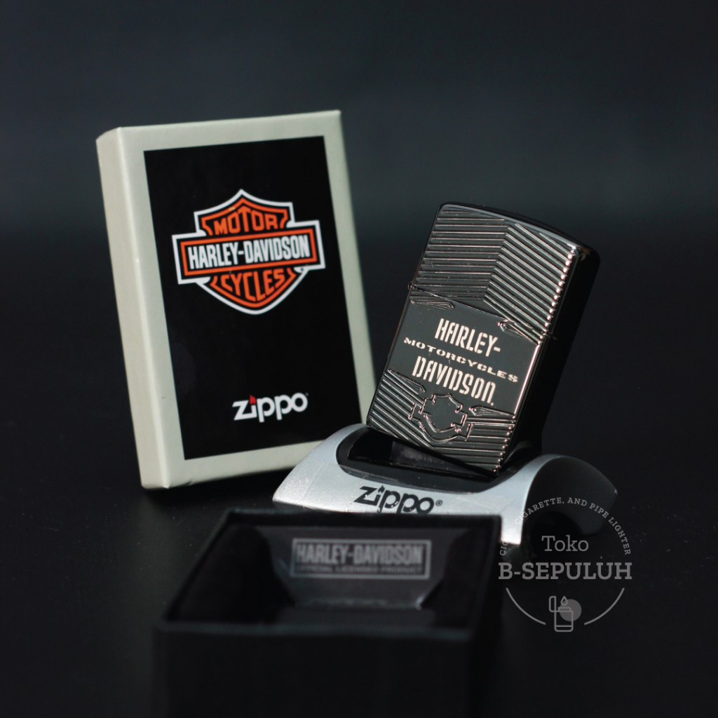 Zippo Harley Davidson Armor Deep Carve Black Ice 29165
