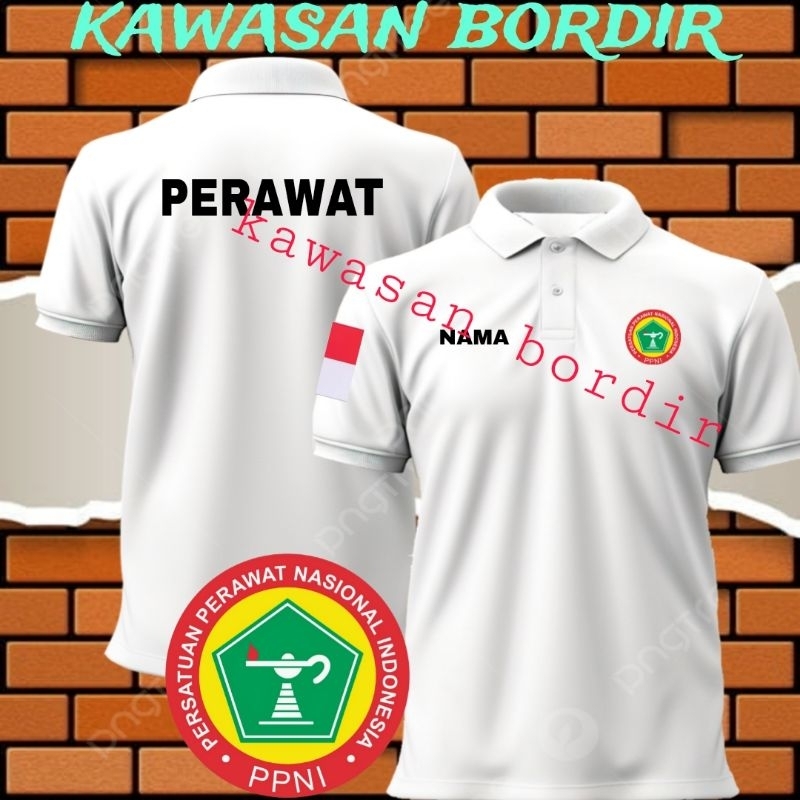 polo shirt PPNI seragam PPNI kaos PPNI baju PPNI seragam perawat baju perawat kaos perawat full bord