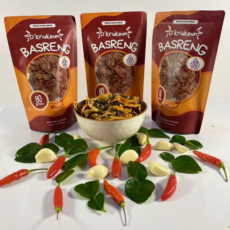 

[PAKET KRIUK PEDAS] 3pcs Basreng Pedas Daun Jeruk
