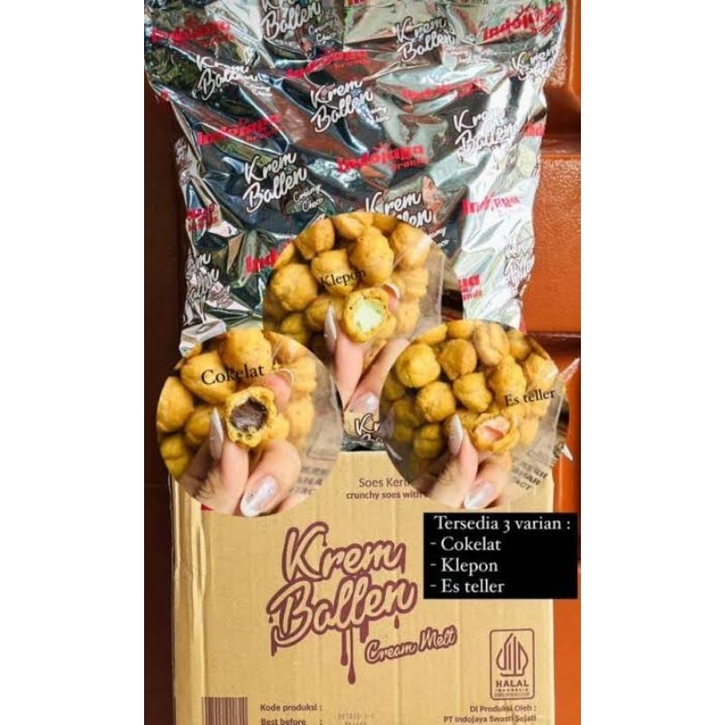 

Sus Kering Krim Ballen 1 Kg Cokelat | Es Teler | Klepon