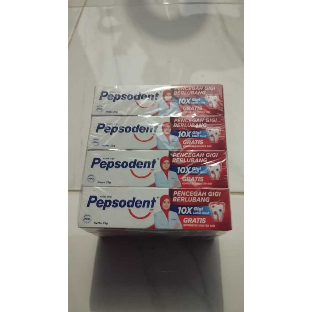 TERBARU!!!Pepsodent Pasta Gigi 25 Gram 1 Lusin [12 Pcs / Bal] Travel Size / pepsodent kecil odol min