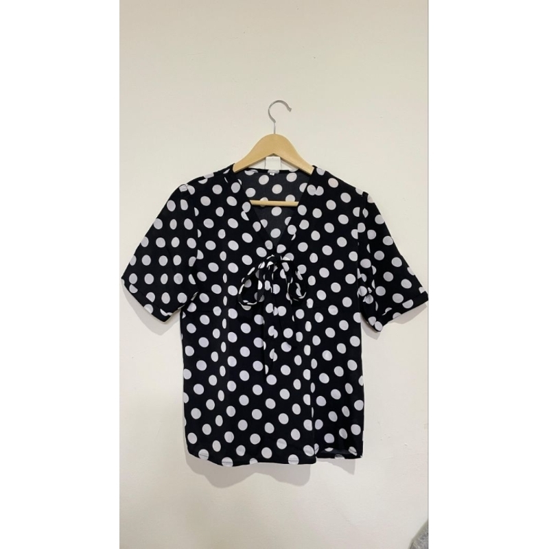ATASAN TOP BLOUSE VINTAGE POLKADOT