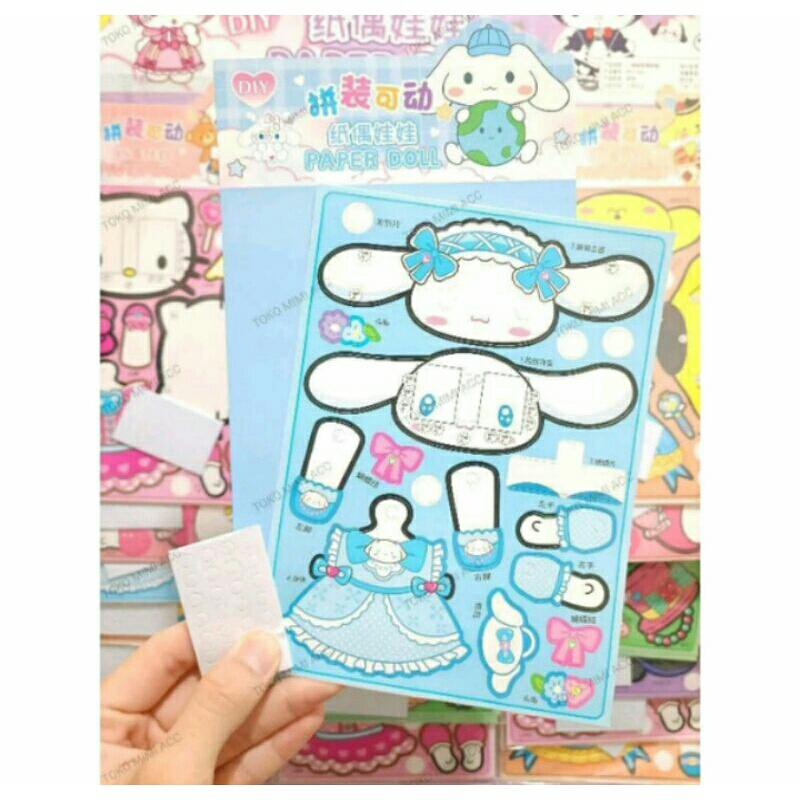 

DIY PAPER DOLL SANRIO LEMBARAN| STIKER GOYANG SANRIO