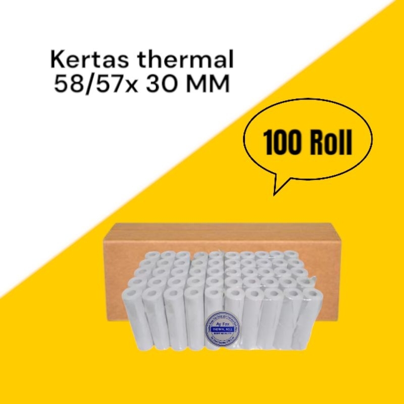 

kertas thermal murah 58x30 paket 1 box ( 1 Dus )