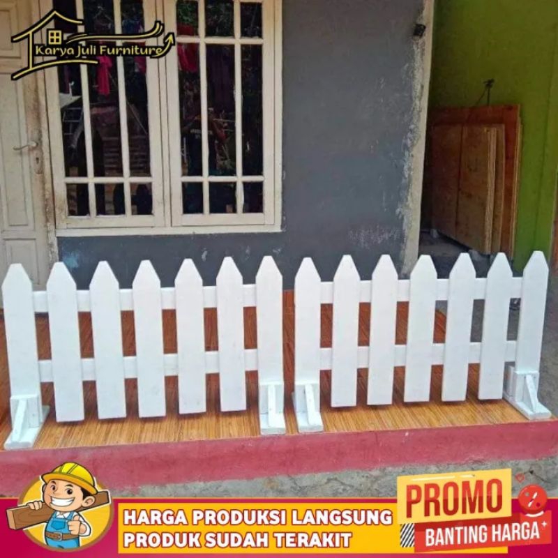 Pagar Kayu | Dekorasi Taman Minimalis | Pagar Kayu Pembatas | Pagar Teras Depan Rumah Ukuran 100 x 6
