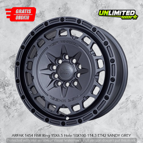Velg Rally New Model Ring 15 Untuk Mobil Ertiga Innova Luxio HSR ARFAK Warna Grey R15
