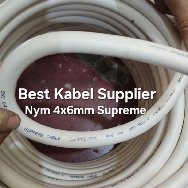 kabel Nym 4x6mm 4x6 Supreme kabel instalasi listrik tembaga tunggal