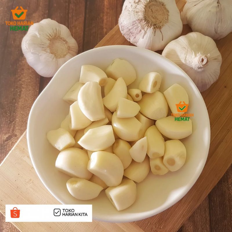 

Bawang Putih Kupas Segar 500gr - Fresh, Bersih, Siap Pakai & Higienis - kupasan honan / biasa