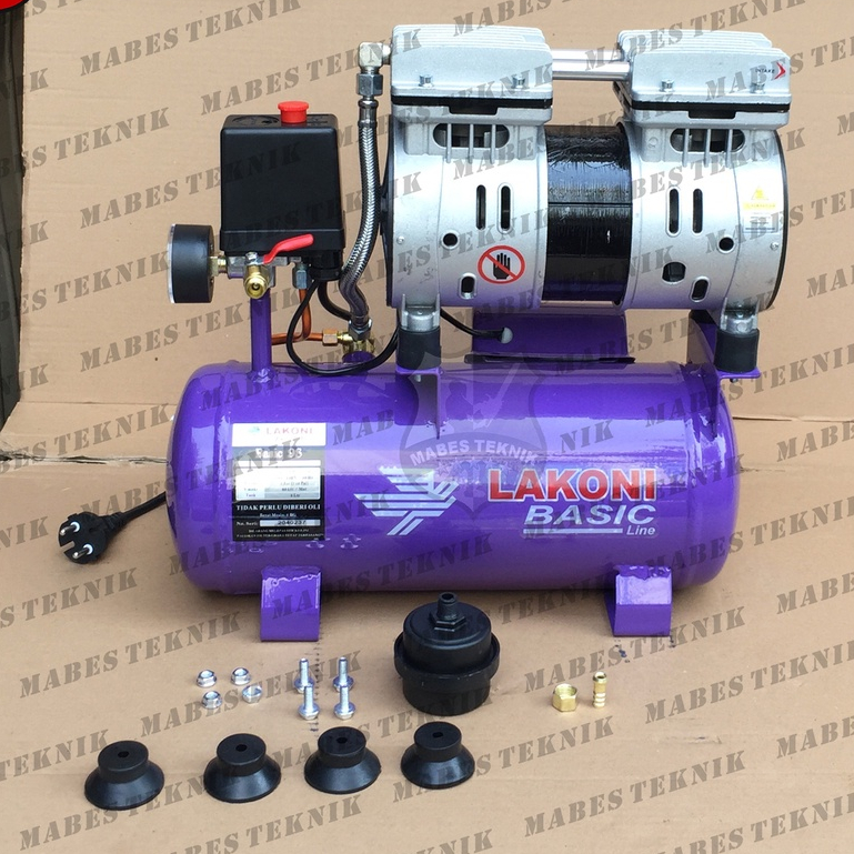 LAKONI BASIC 9S 3/4HP / LAKONI BASIC 9 S 0,75 - KOMPRESOR ANGIN LISTRIK / UDARA - OILESS / TANPA OLI
