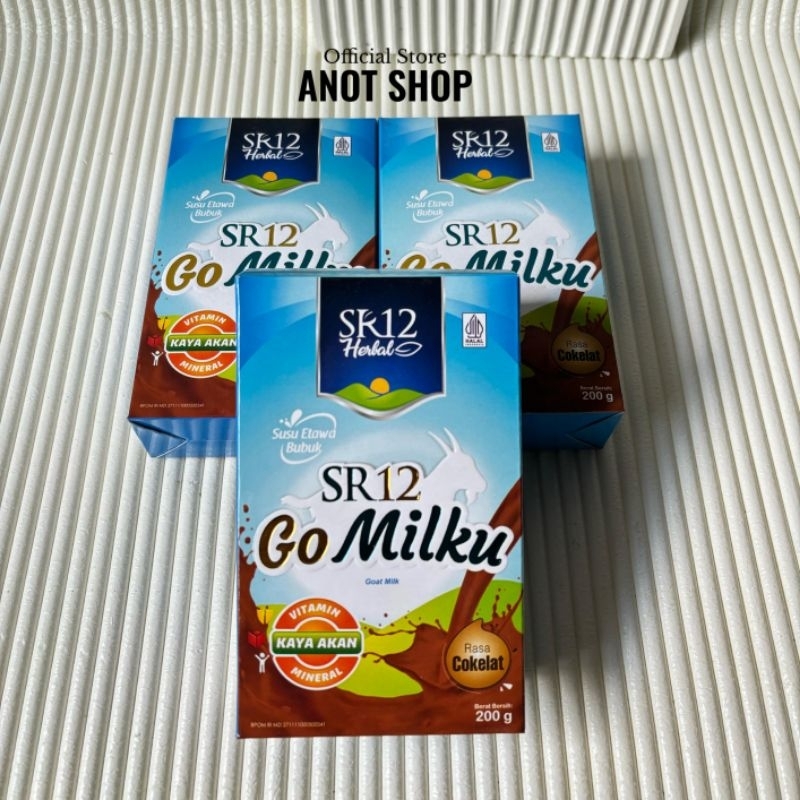 

Go Milku SR12 Herbal Rasa Cokelat Susu Kambing Etawa Asli Box isi 200gr Untuk Semua Usia Anak Dan Dewasa