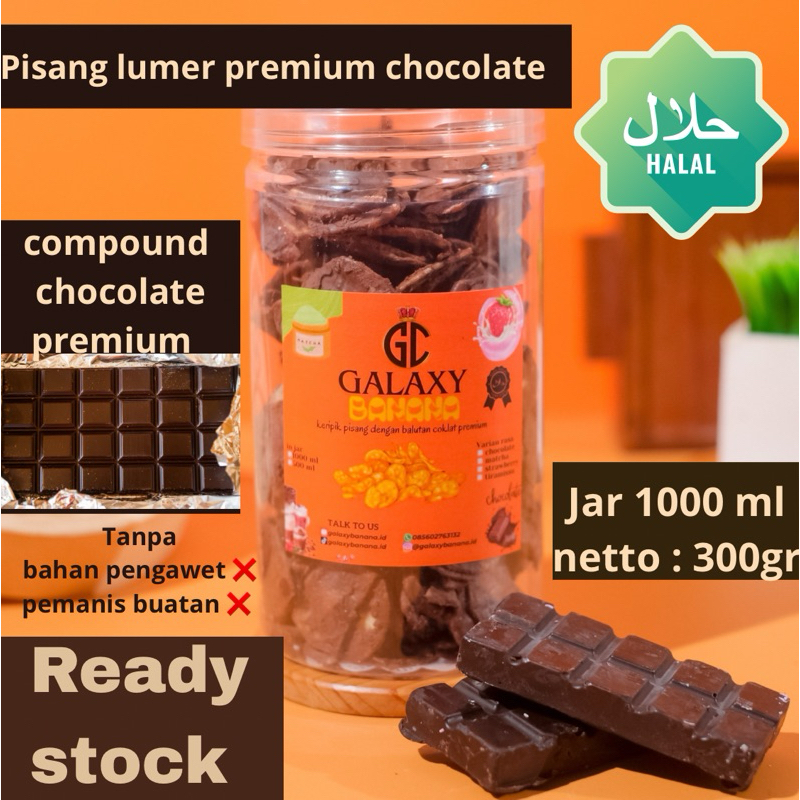 

Pisang Lumer Premium jar 1000ml , Keripik Pisang Rasa , Pisang Topping, Tanpa Minyak