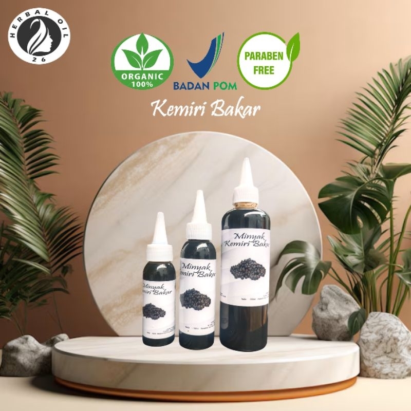 Kemiri Hair Oil Hitam Bakar 100% Organic - HairCare - Perawatan Rambut
