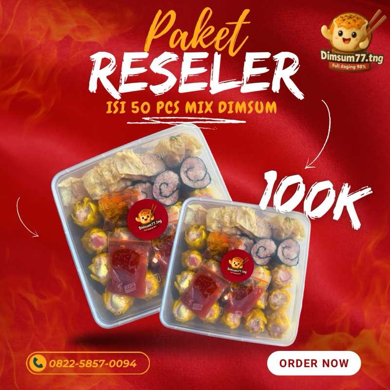 

PAKET RESELLER ISI 50 PCS MIX DIMSUM