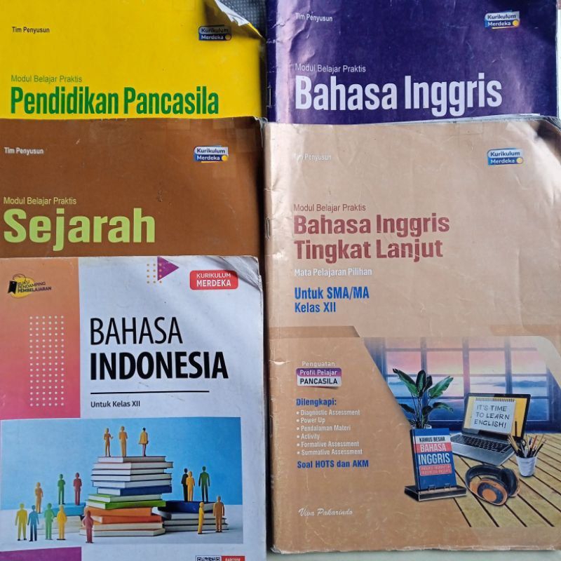 [Preloved] 1 SET Buku LKS Viva Pakarindo Kelas 10 11 12 Kurikulum Merdeka Semester 1 & 2 Bahasa Indo