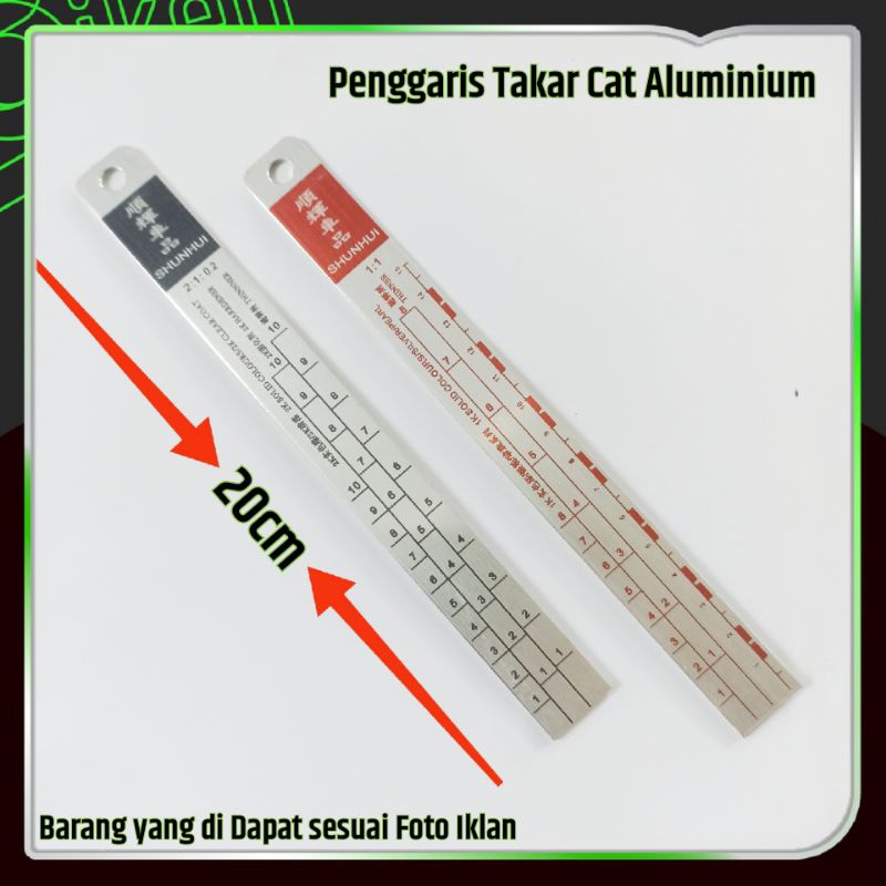 Penggaris Takar Cat Aluminium untuk kebutuhan cat duco spray gun
