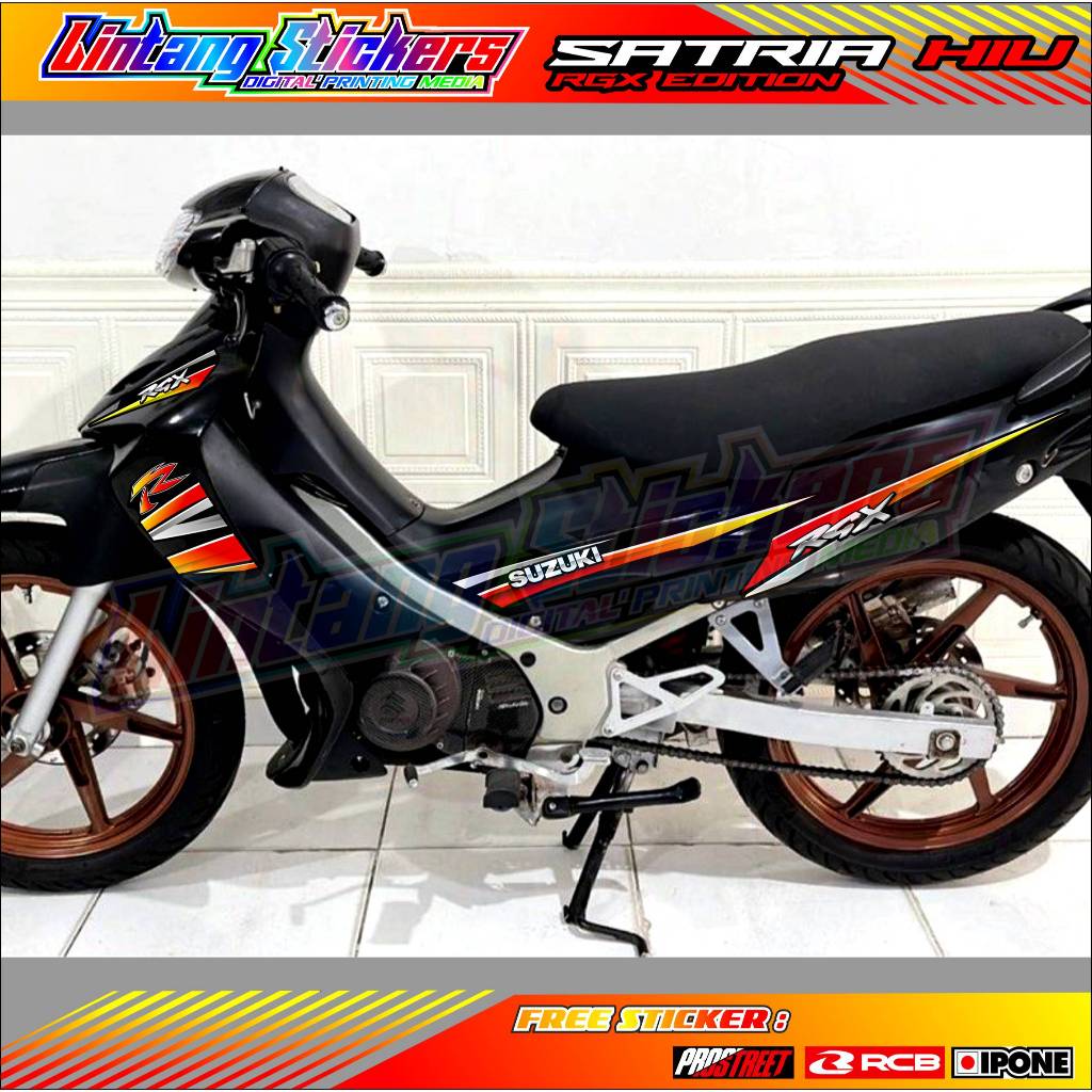 STRIPING VARIASI SUZUKI SATRIA HIU RGX / STICKER LIST MOTOR SATRIA HIU RGX