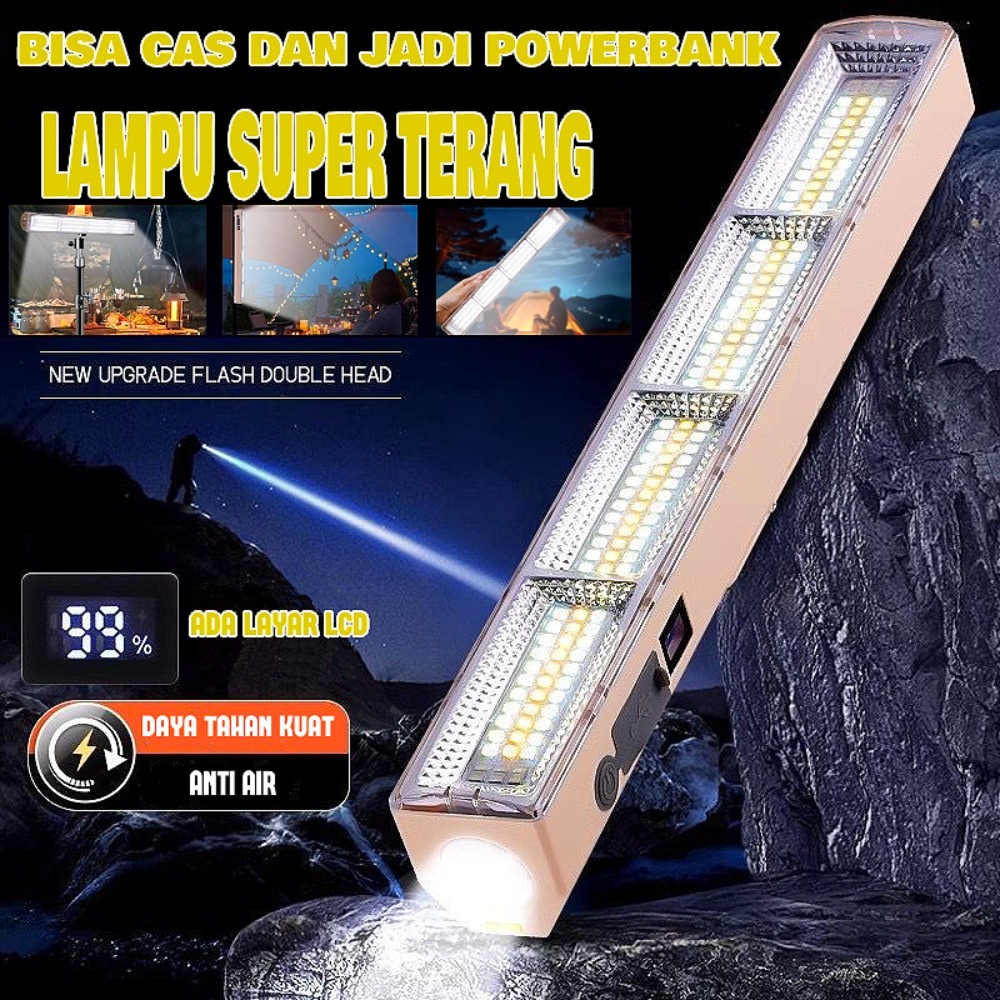 Lampu Led Super Terang Senter Strobo Charger Usb