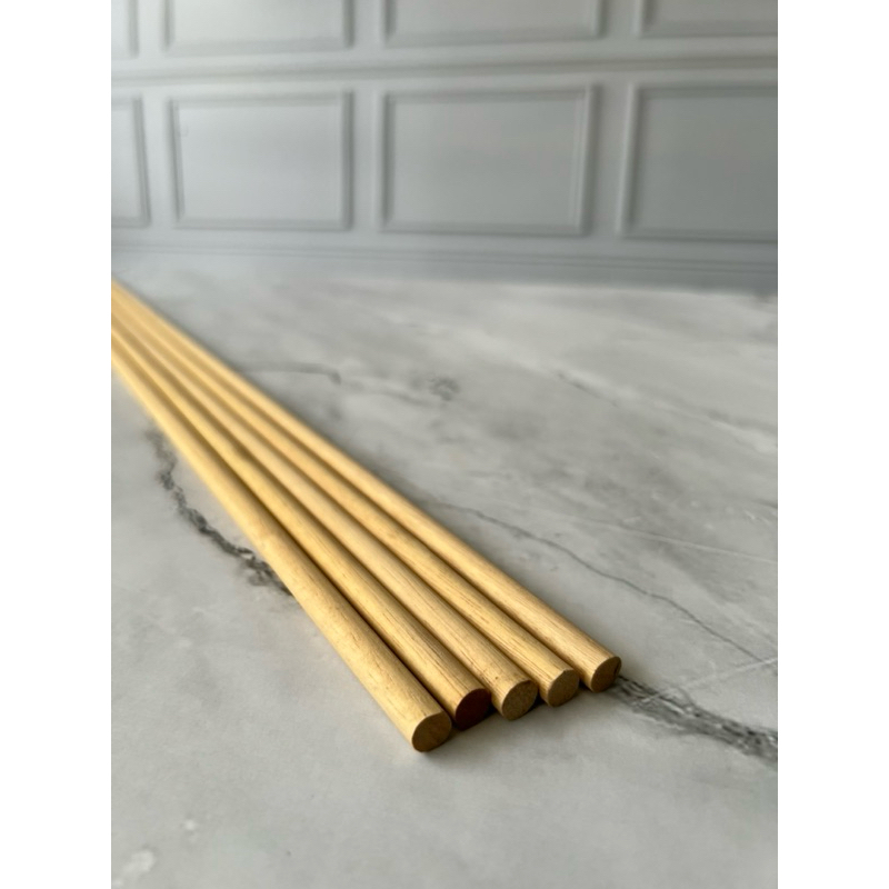dowel kayu 8mm panjang 80cm / kayu bulat / stik dowel ramin