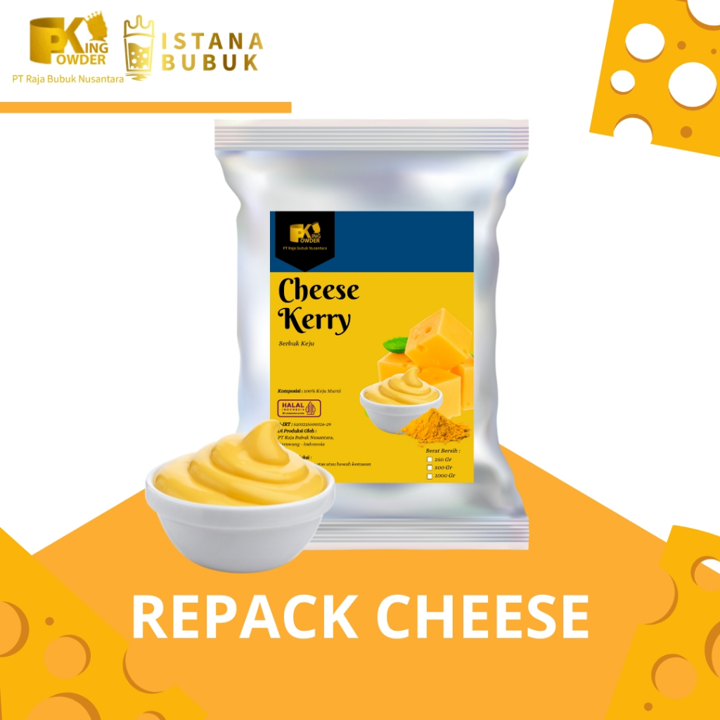 

Repack Cheese Kerry 1kg Keju Bubuk Murni 100%