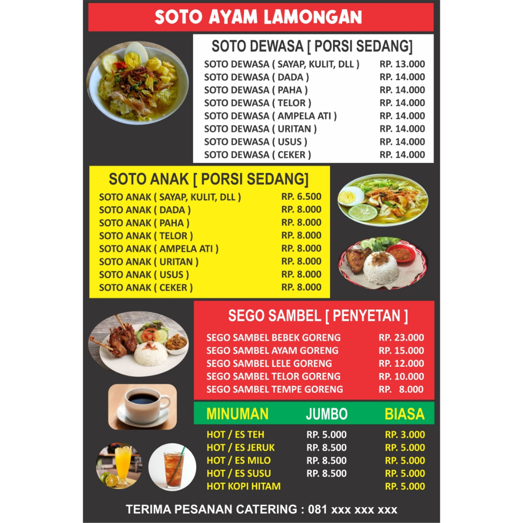 

CETAK DAFTAR MENU MAKANAN/MINUMAN UKURAN A4, BELI 1 DAPAT 2, SUDAH DILAMINATING