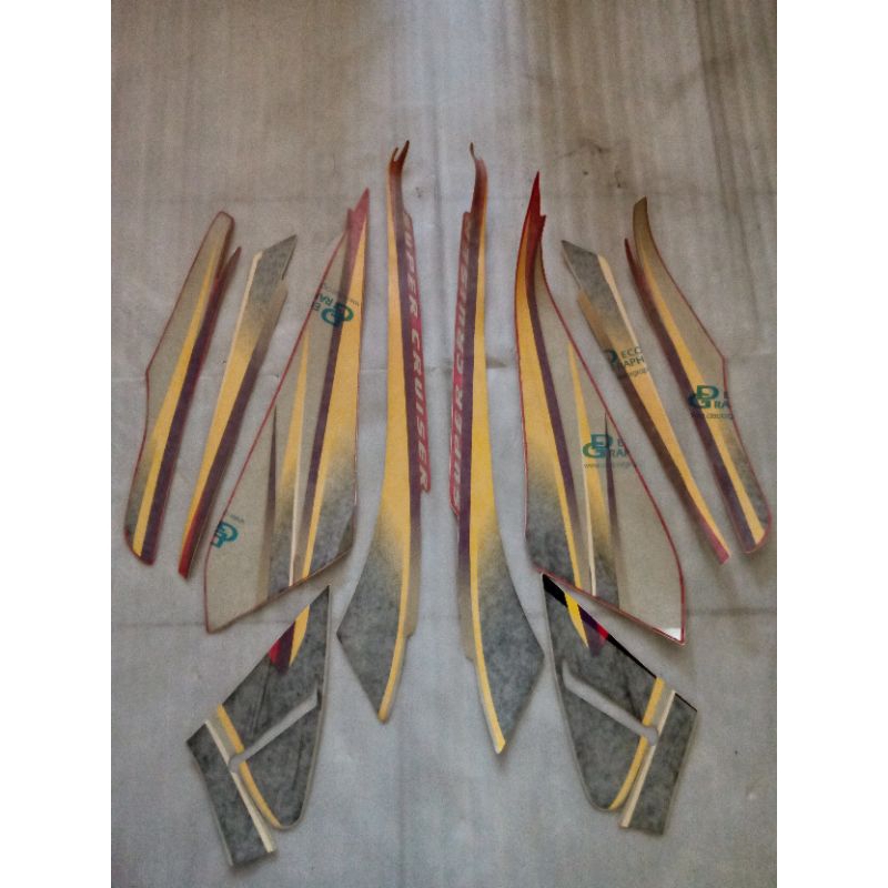 striping stiker list bodi tiger lawas 2001 laminasi nos