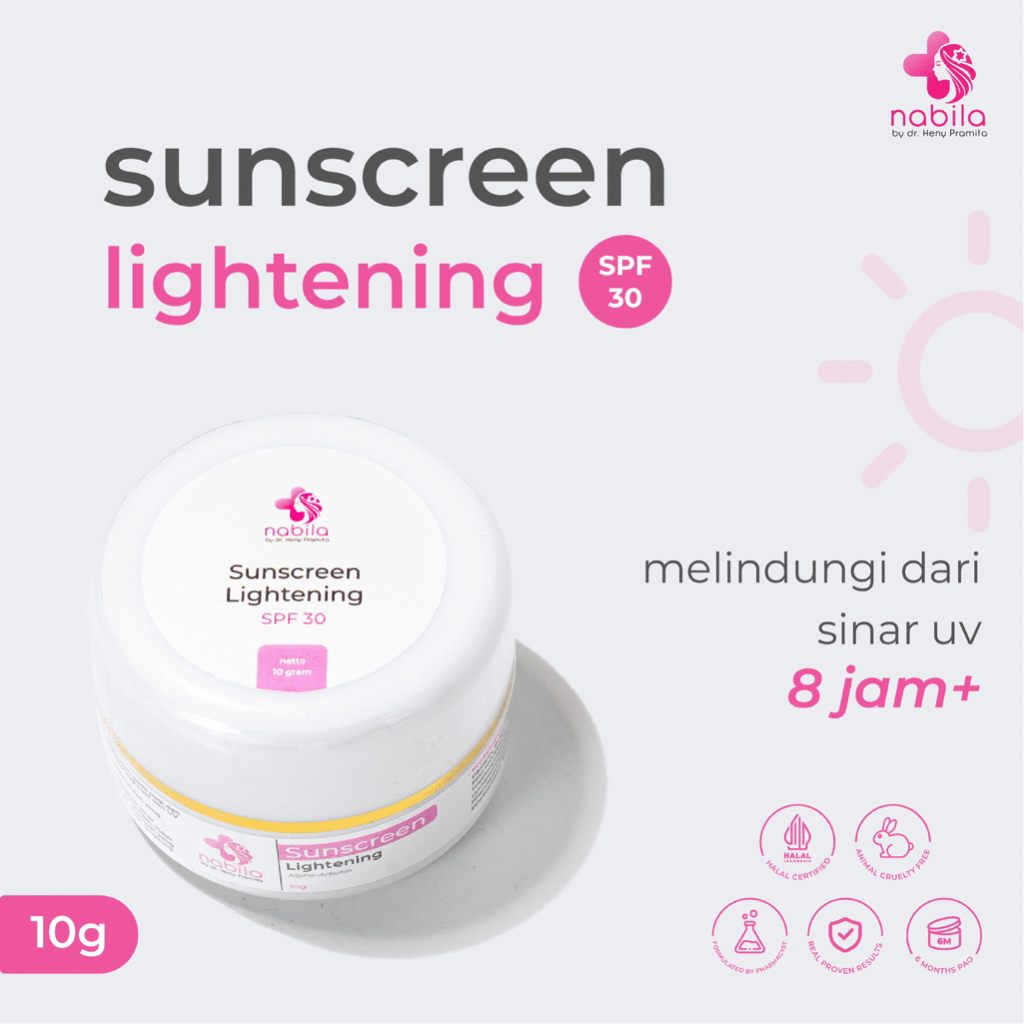 SUNSCREEN LIGHTENING PINK SPF 30 | NABILA | NABILA SKINCARE | NABILASKINCARE
