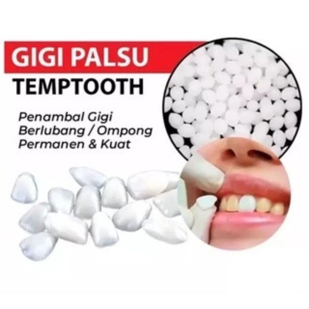 Penambal Gigi Ompong - Penambal Penutup Gigi Ompong BUAT GIGI PALSU SENDIRI GIGI PALSU Temptooth 200