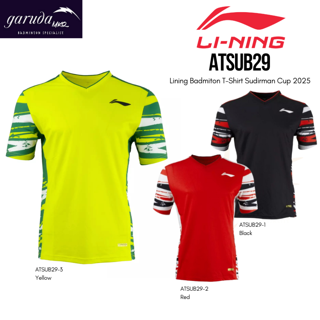 JERSEY BADMINTON LINING Sudirman Cup 2025 ATSUB29 / BAJU LINING ATSU B29 ClimaFit T-Shirt / ATSU-B29
