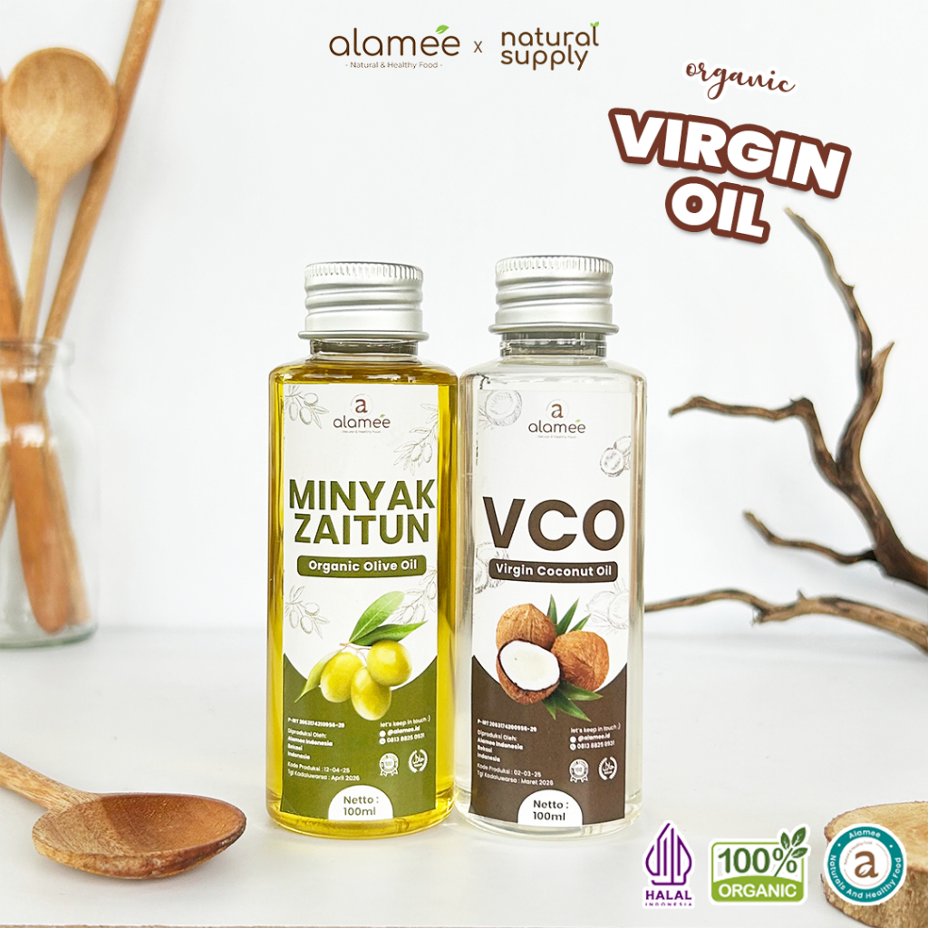 

ALAMEE Virgin Coconut Oil Minyak Zaitun Kelapa Murni Extra VCO Dapat Di minum Di masak Organik 100ml
