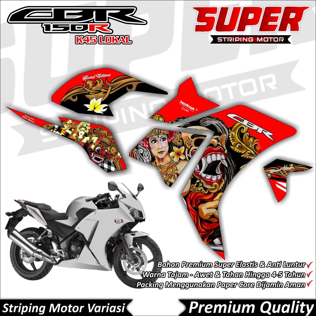 Stiker CBR K45 Lokal Anti Luntur keren Striping CBR K45 Lokal Striping Honda CBR K45 Lokal Barong