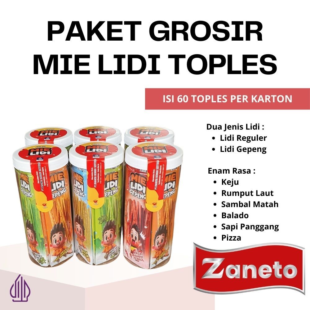 

Zaneto - Paket Grosir/Reseller Mie Lidi Toples isi 60