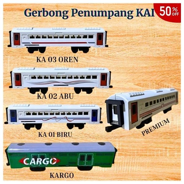 Mainan Kereta Api Indonesia | Gerbong Penumpang & Lokomotif Kargo | Mainan Kereta Api Anak