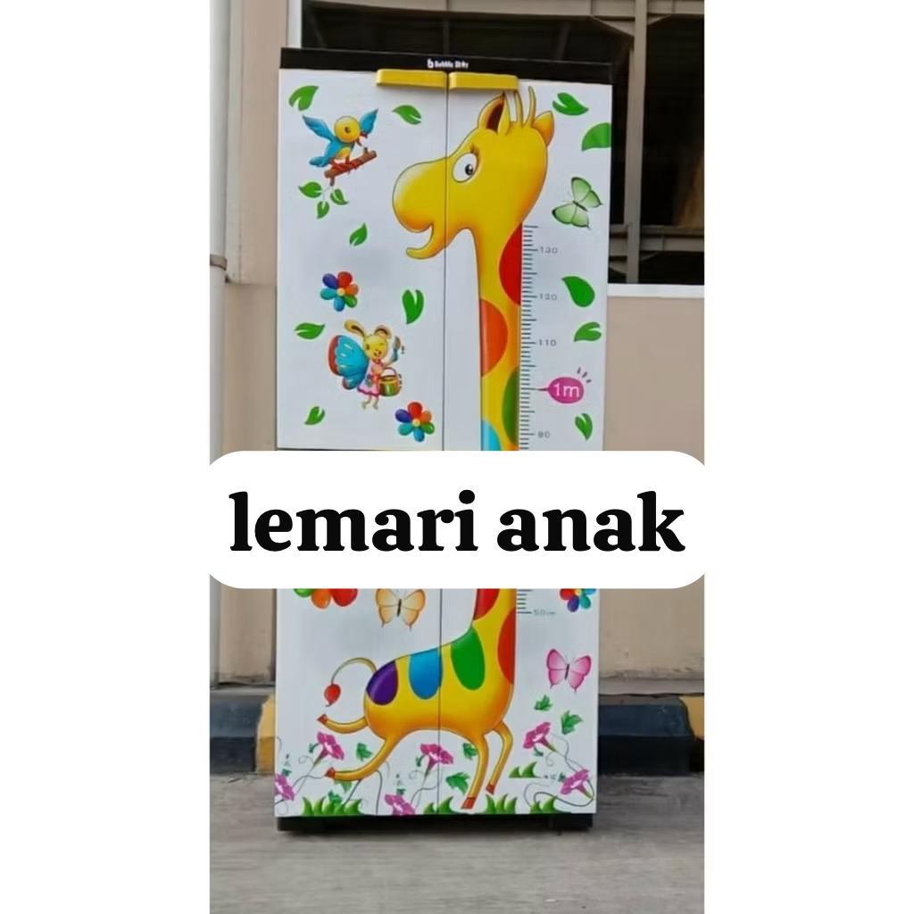 lemari plastik anak rak sepatu Pakaian Susun Plastik Persegi Rak Baju Tingkat Jumbo Serbaguna