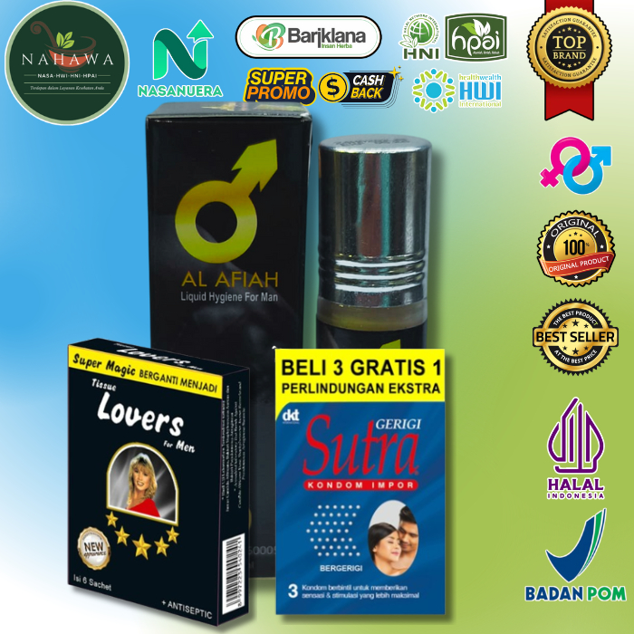 Paket Harmoni Pasutri – Al afiah Herbal + Tisu Magic + Kondom Sutra (Bundle Lengkap)