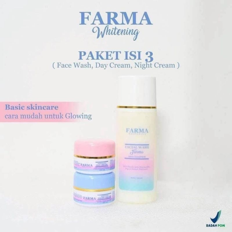 FARMA SKINCARE PERAWATAN KULIT WAJAH MENCERAHKAN WAJAH MEMUDARKAN BEKAS JERAWAT FLEK HITAM