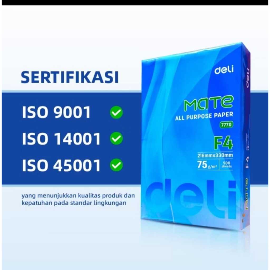 

Deli Kertas HVS F4 75 Gsm 500 Lembar
