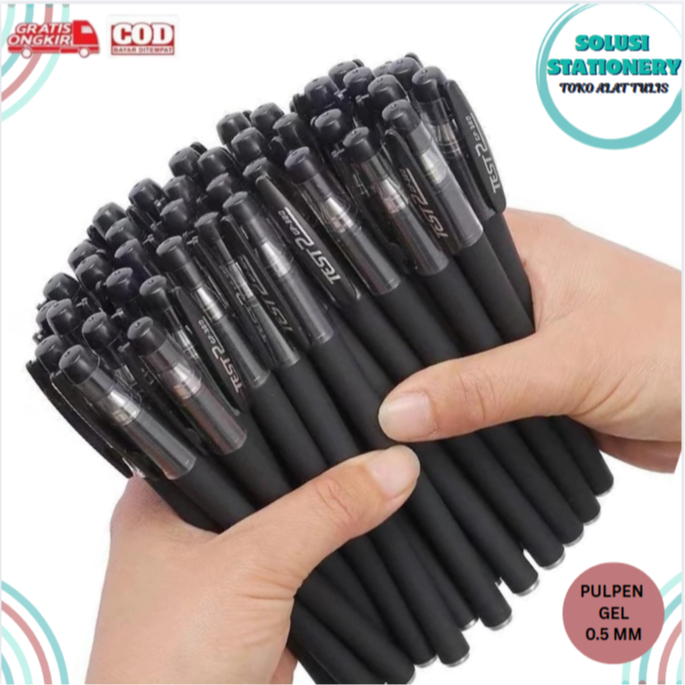 

SOLUSI STATIONERY 50 PCS BALLPOINT TINTA HITAM JARUM PENUH PULPEN ALAT TULIS SEKOLAH PERLENGKAPAN KANTOR PENSIL PULPEN-Stationery HITAM-