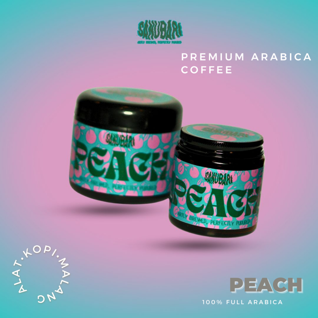 

Premium Roast Beans Arabica Coffee PEACH By Sanubari Biji Kopi Premium