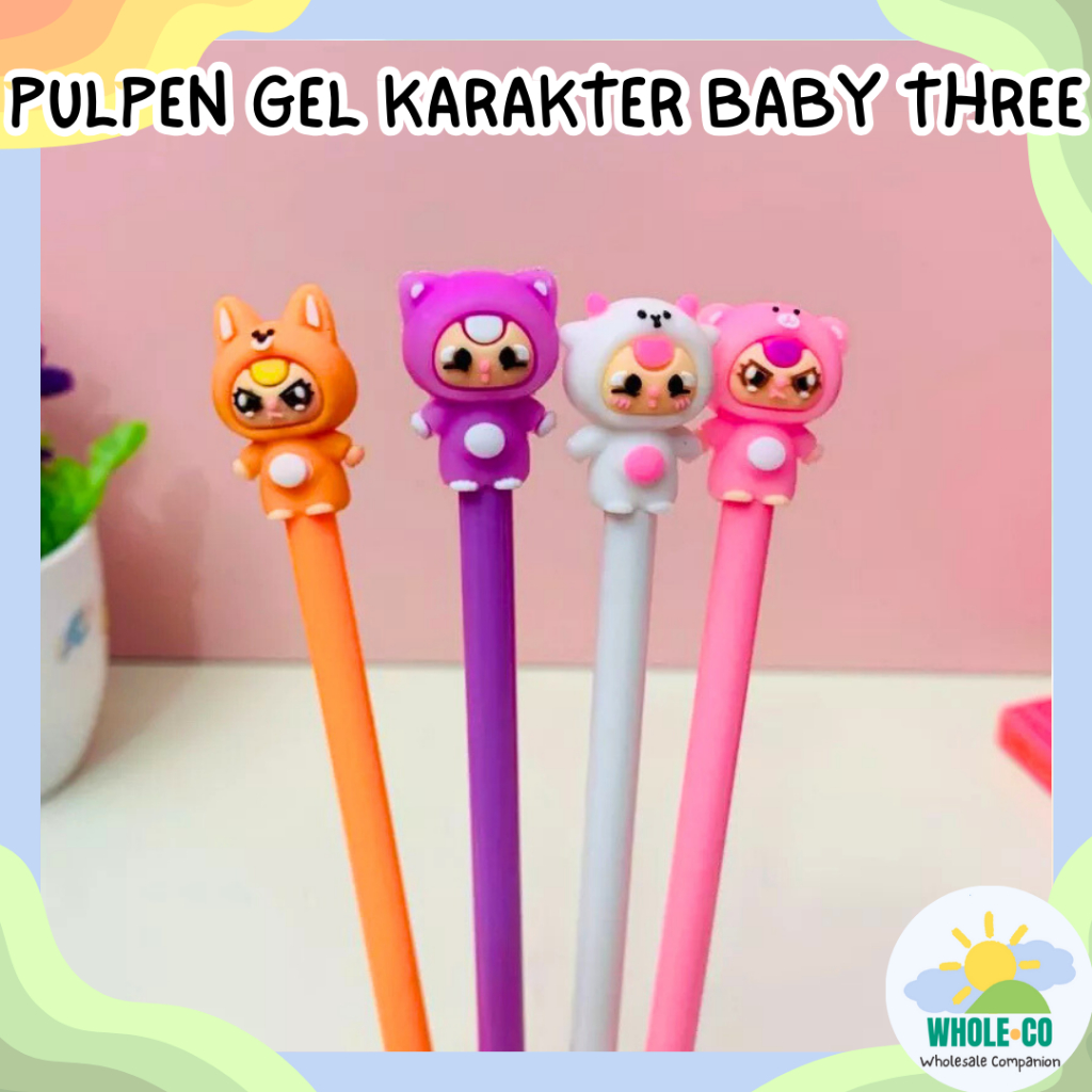

Pulpen Gel Karakter Baby Three Premium Rainbow Pastel Cry Baby Tinta Hitam Termurah Lucu Unik Imut Grosir Cod