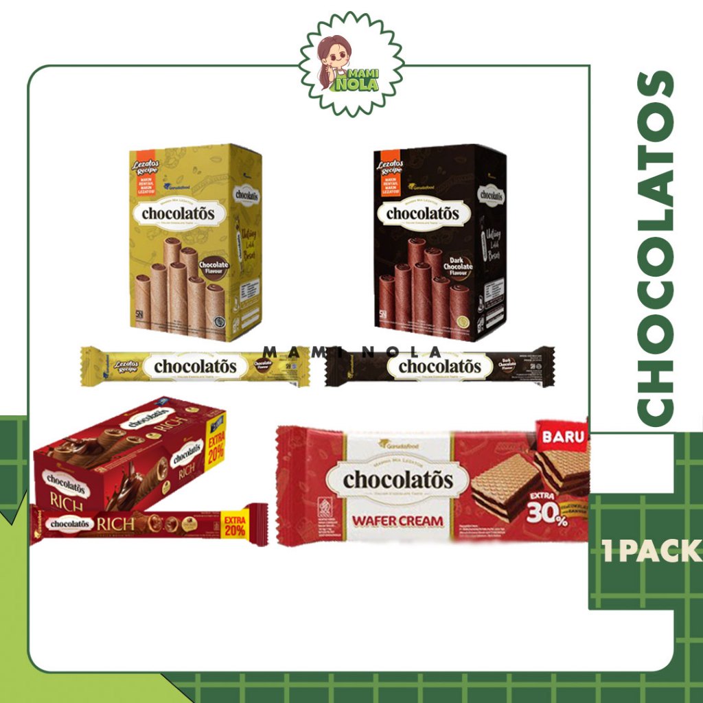 

Chocolatos Classic Dark Choco Vanilla Cheese Wafer Roll - Netto 24 bks x 8.5gr