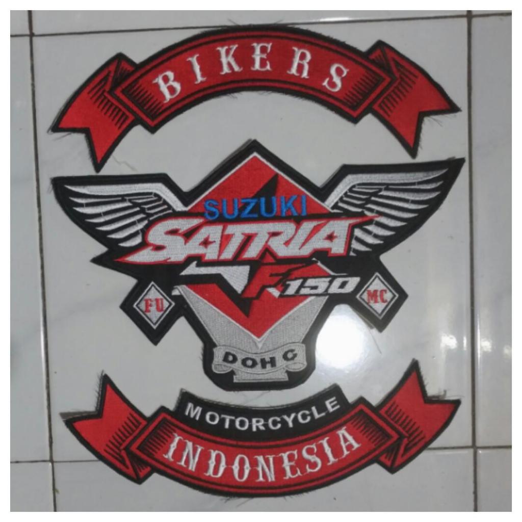 emblem bordir gambar Satria FU Motor bikers Path untuk di tempel di jaket atau rompi