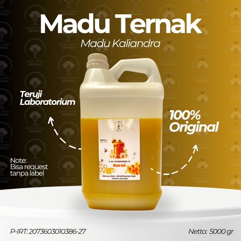 

QH madu asli-madu kaliandra isi 5 kg-raw honey(lolos uji laboratorium)