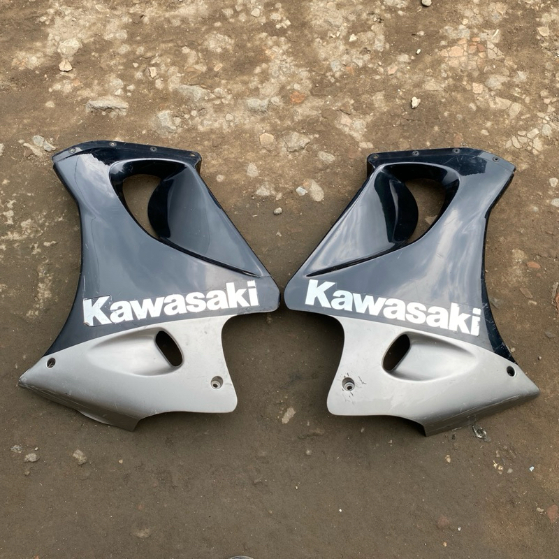 Cover Body Fairing Sayap Samping Cover Mesin Kanan Kiri Kepangan Kawasaki Ninja RR Old Original Copo