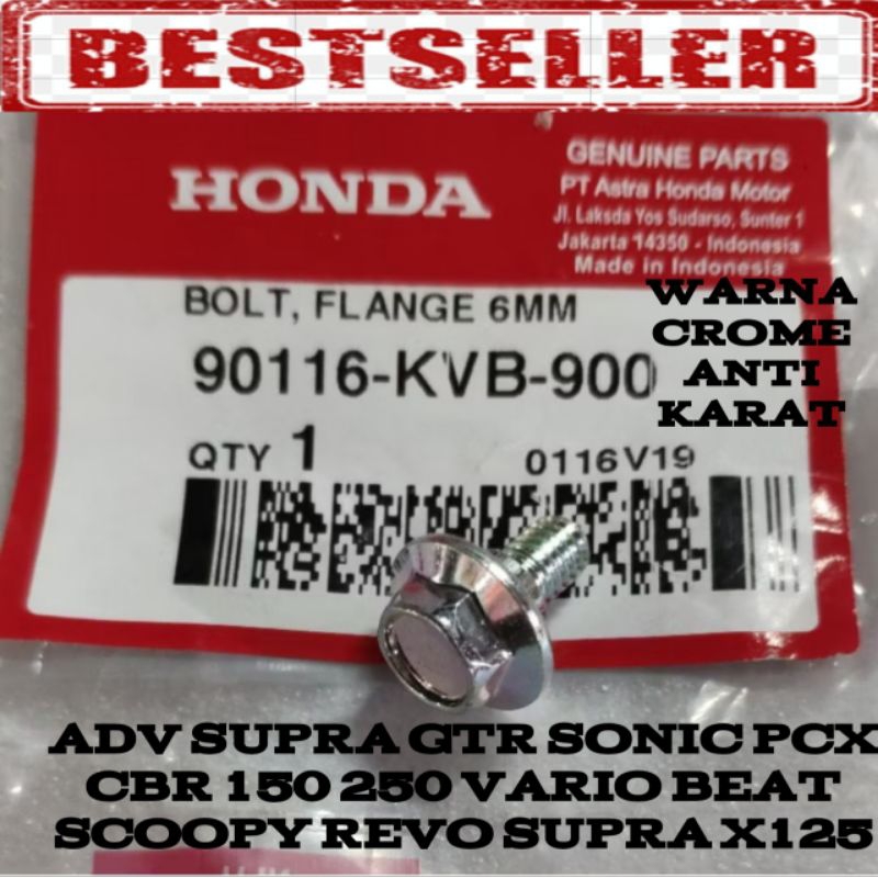 90116-KVB-900 BAUT BODI SPAKBOR DEK BAWAH DEPAN BELAKANG ADV VARIO PCX CB CBR 110 125 150 160 250 SU