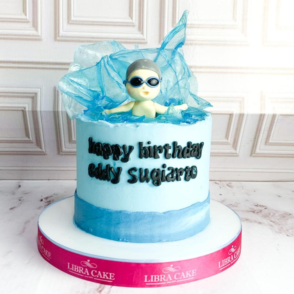 

Kue Ulang Tahun/Birthday Cake/Kue ultah tema Berenang/Kue Swimming Pool/Kue Birthday Jakarta