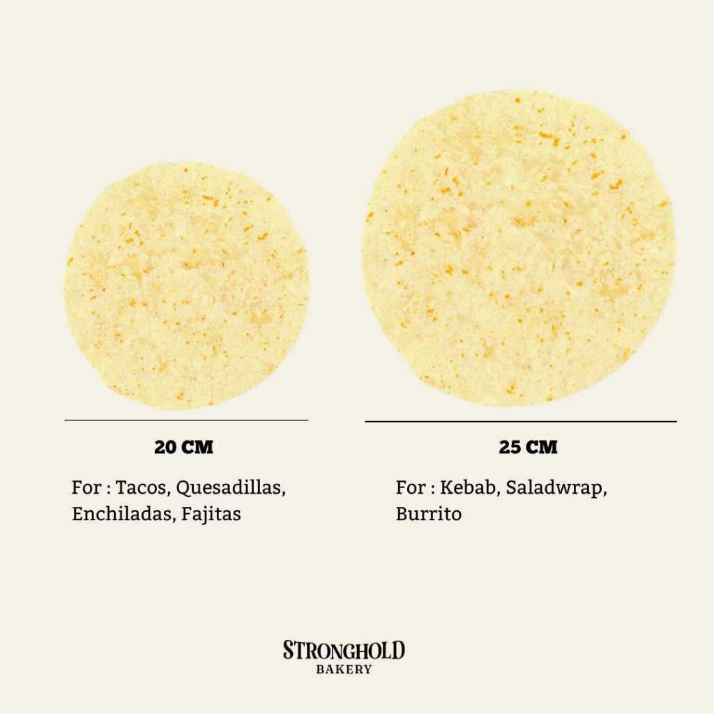 

Low Calorie Tortilla Kulit Kebab / Salad Wrap 20 cm Stronghold Bakery