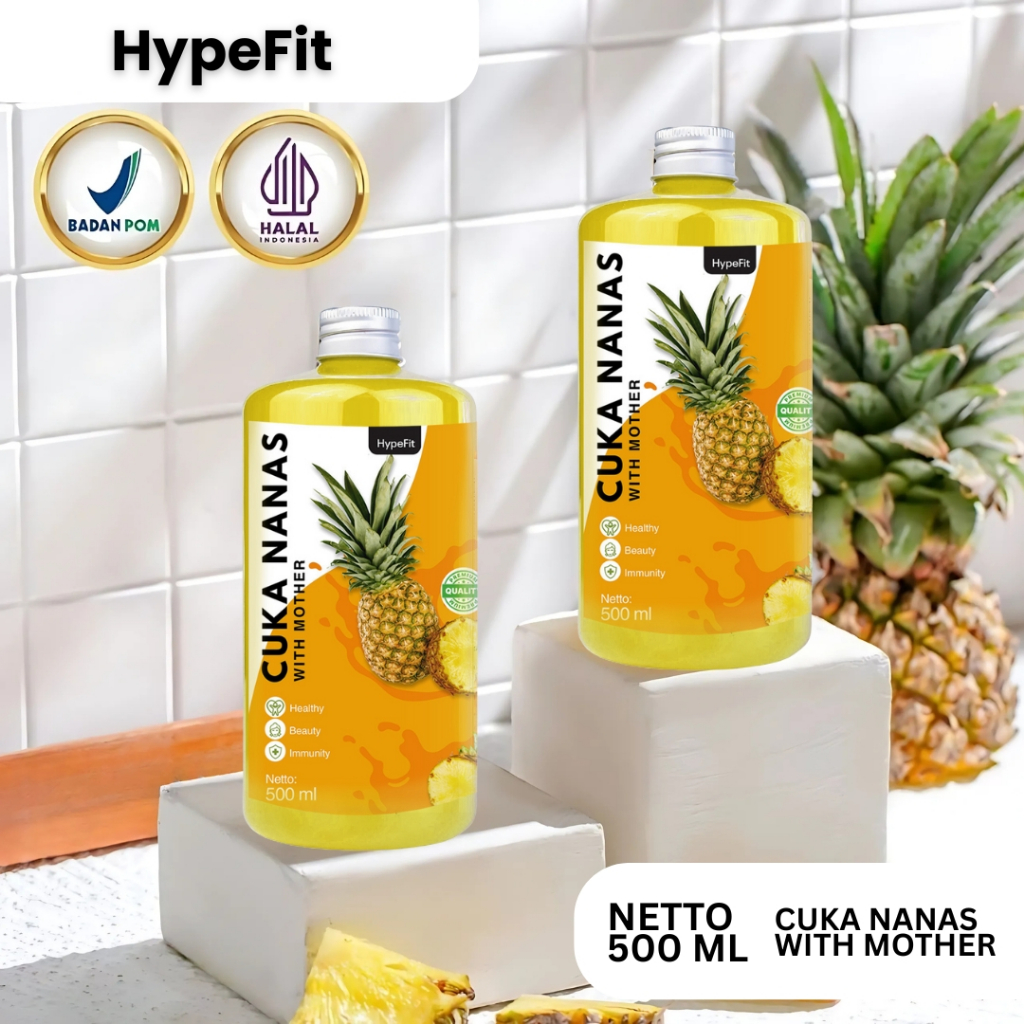 

[FLASH SALE 2PCS] Hypefit - Minuman Cuka Nanas Herbal 500ML Organik With Mother Original Diet Detoks