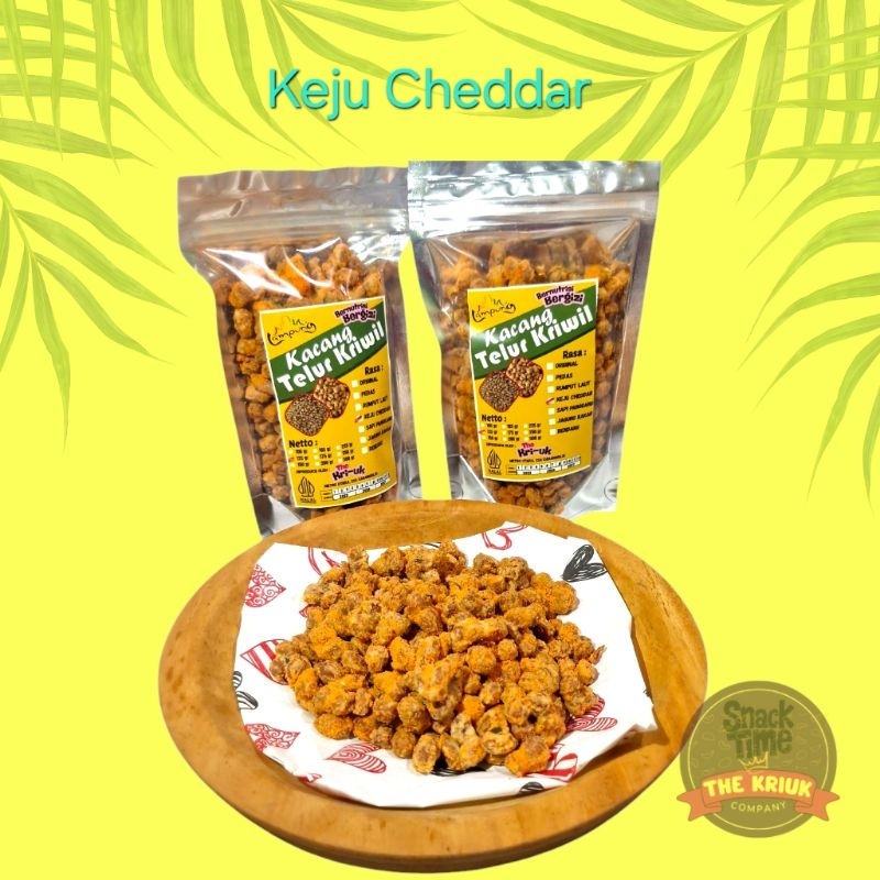 

Kacang Telur Kriwil Rasa Keju Cheddar the Kriuk