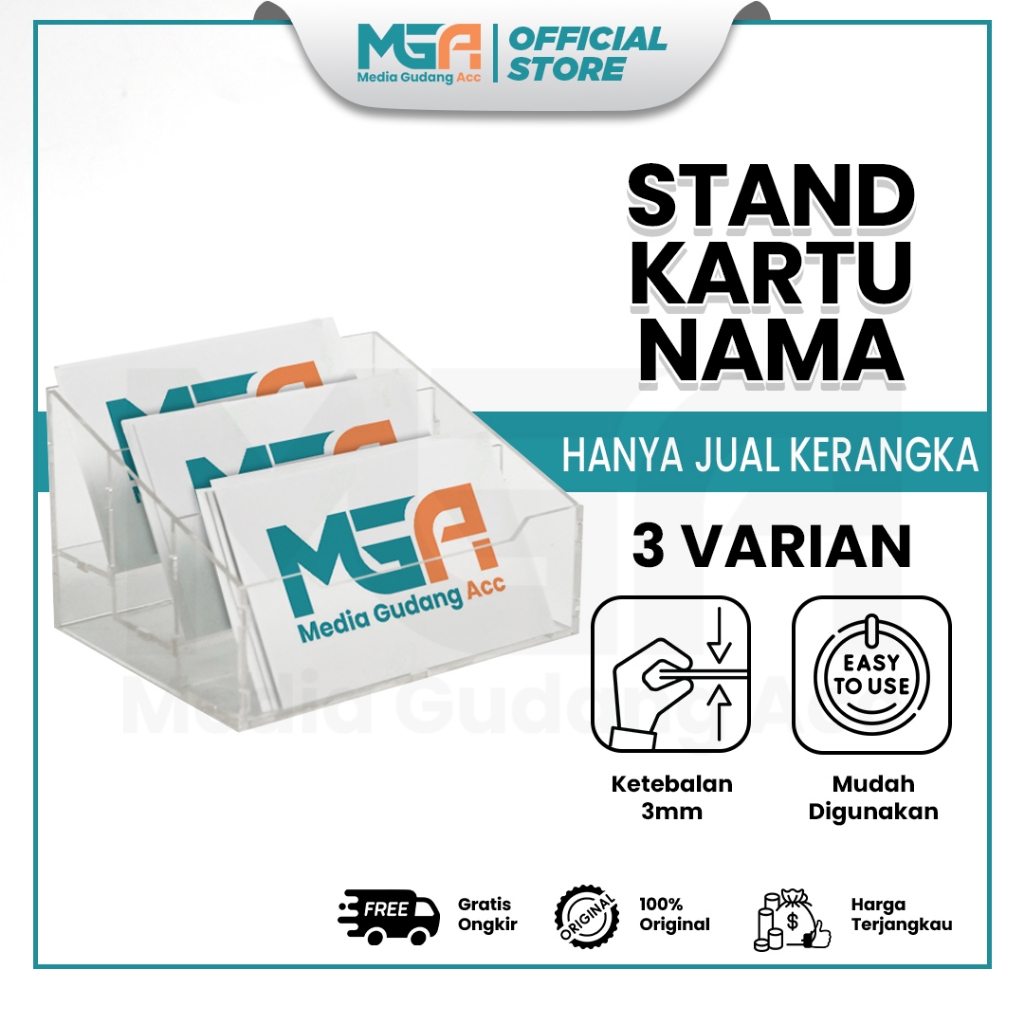 

TEMPAT KARTU NAMA AKRILIK / STAND KARTU NAMA / NAME CARD HOLDER KANTOR